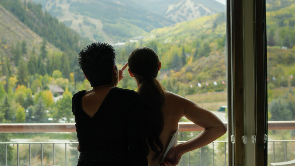 bride getting ready before her wedding at the westin riverfront